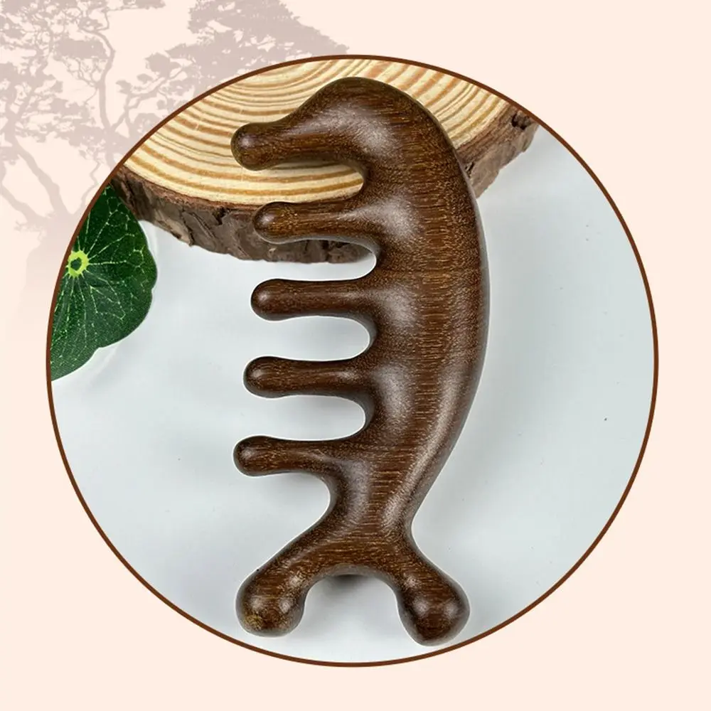 

Расческа для расслабления кожи головы, меридиан, антистатическая расческа для кровообращения, расческа для волос из сандалового дерева, гладкие волосы, расслабляющая расческа с меридианом головы