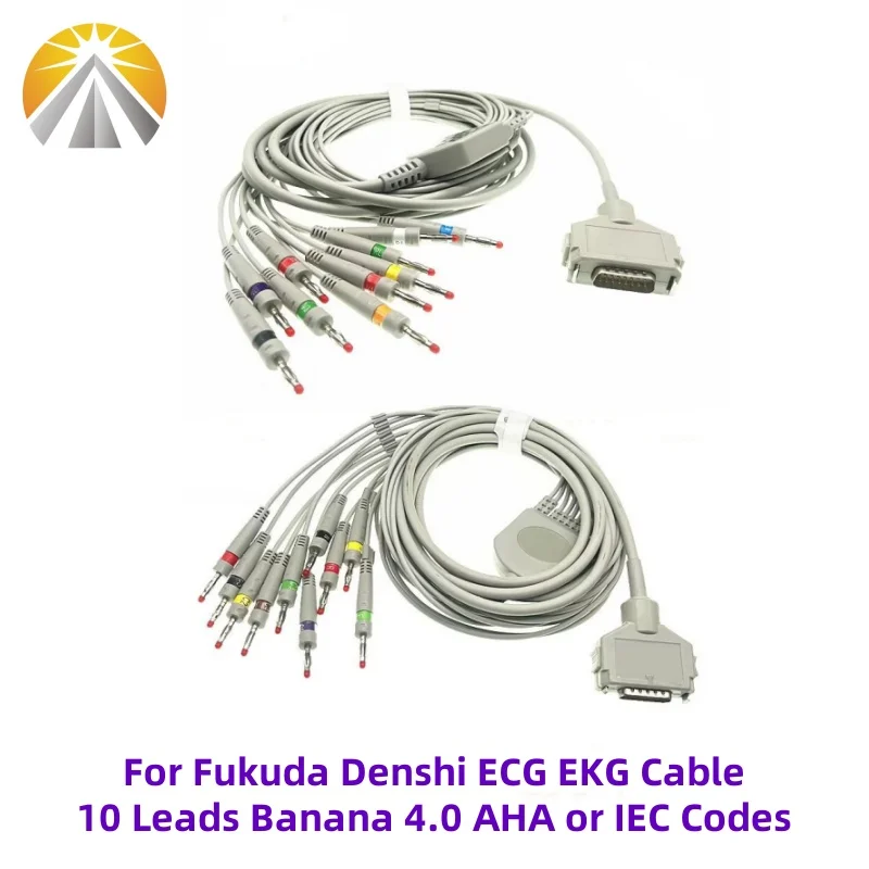 

FX-101 Кабель ЭКГ, 10 выводов для Fukuda Denshi DB15 Banana 4,0 AHA или IEC FX7102 FX-7202 FX-2111 FX-3010 FX-4010 Customized Bosch