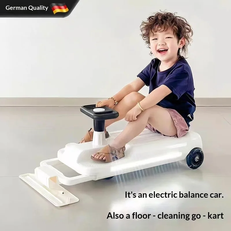 German Quality Electric Wiggle Car Rechargeable Anti Rollover Drift Kart Floor Mopping Indoor Outdoor Supports Adult Riding