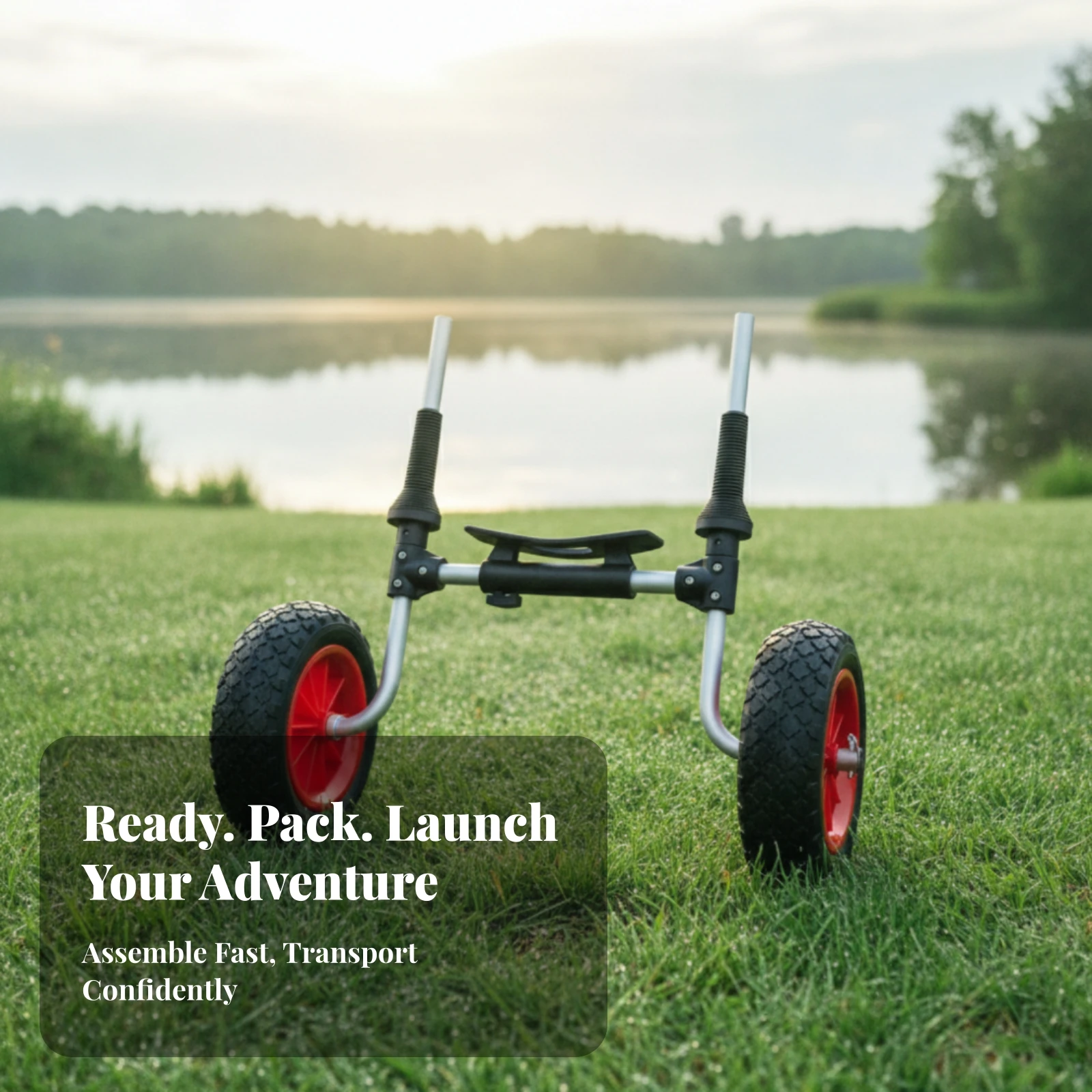Watercraft Cart Heavy Duty SOT Kayak Scupper Cart Scupper Kayak Trolley Low-Profile for Kayakers, Shoreline, Boat Ramps