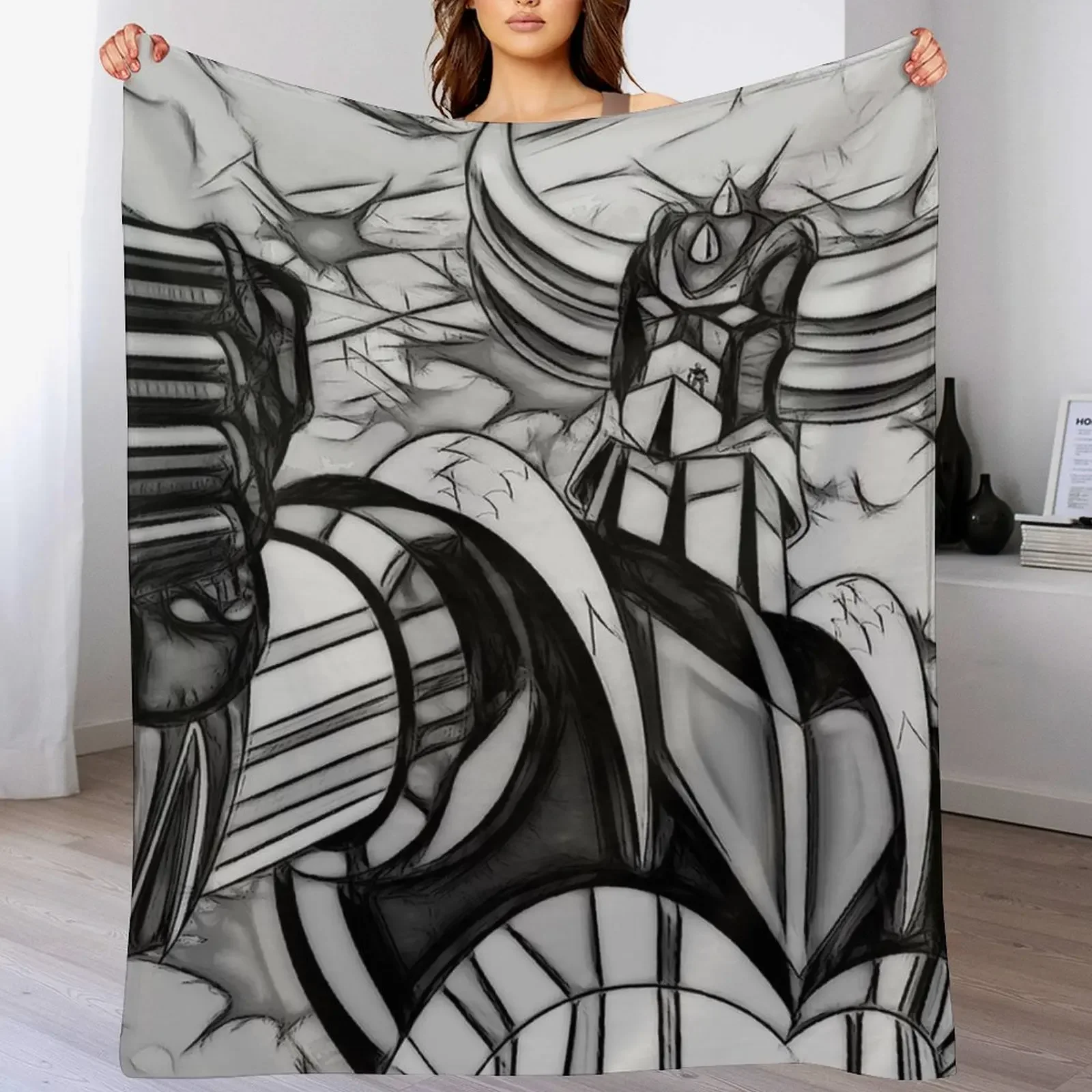 

Grendizer Throw Blanket Decorative Sofa Comforter Plush Single Blankets