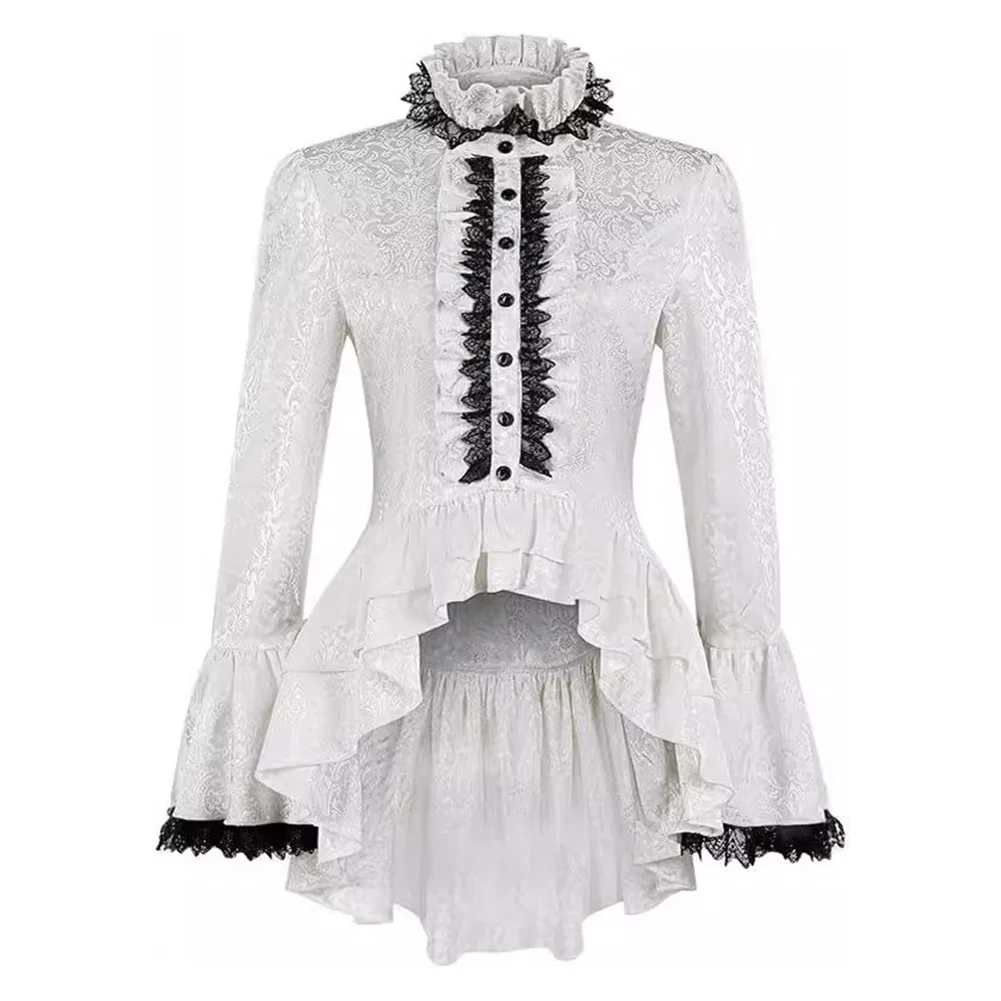 Adult Gothic Lace Top Cosplay Costume Outfits Halloween Carnival Suit Victorian High Quality Stage Performance Costumes