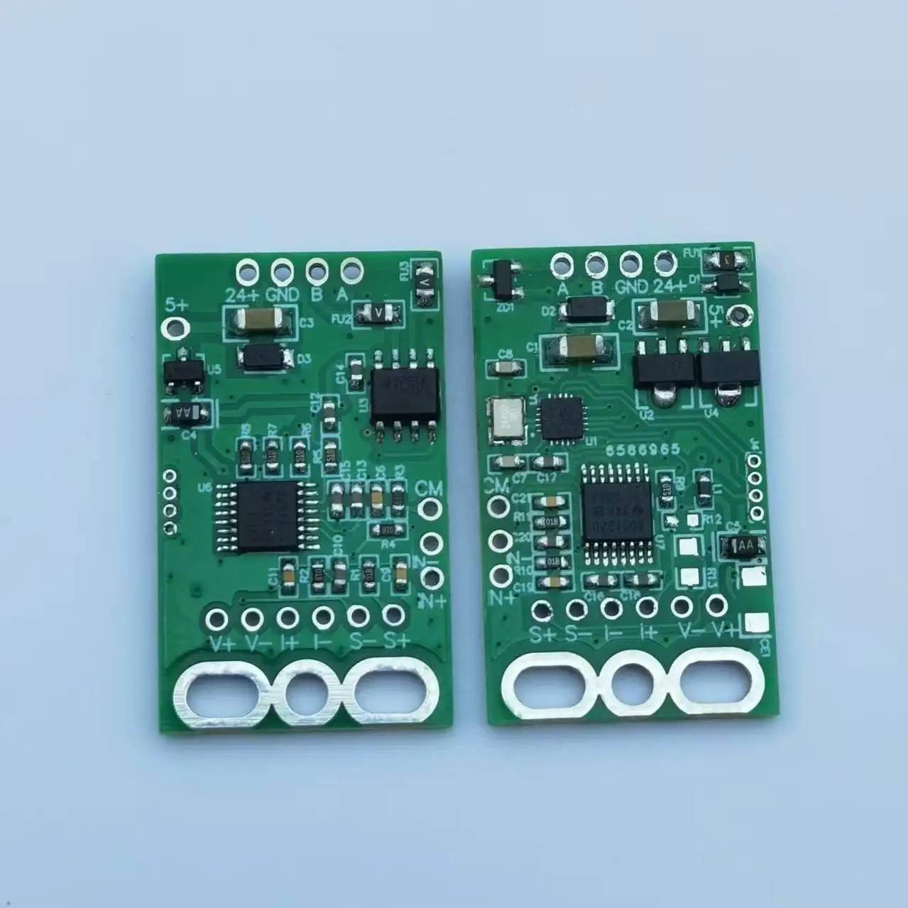 2pcs 24V/5V Temperature and Voltage Integrated Transmitter RS485 Modbus RTU Protocol Strip Board