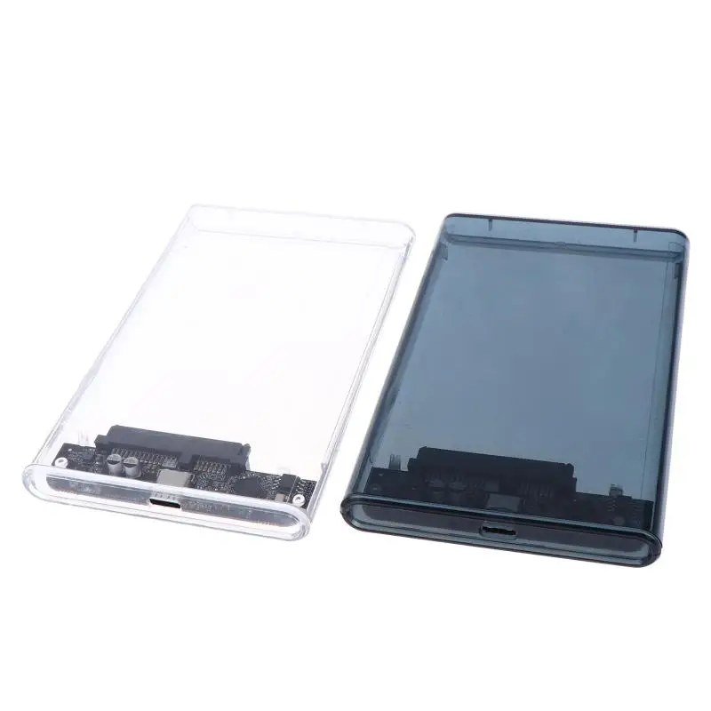 Transparent Hard Drive Enclosure Support For PC Laptops USB Type C 2.5 Inch External Storage Case SATA To USB 5Gbps HDD SSD Case