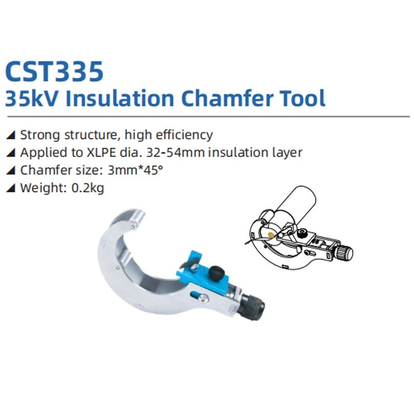 CST335 Strong Structure 32-54mm Insulation Layer 35kV Insulation Chamfer Tool