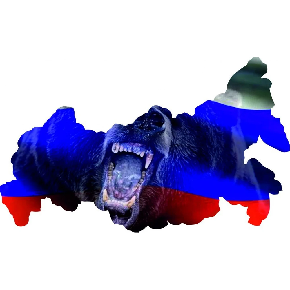 2X3FT 90 x 150cm CUSTOM The flag of Russia and the bear BANNER WITH Republique Flag