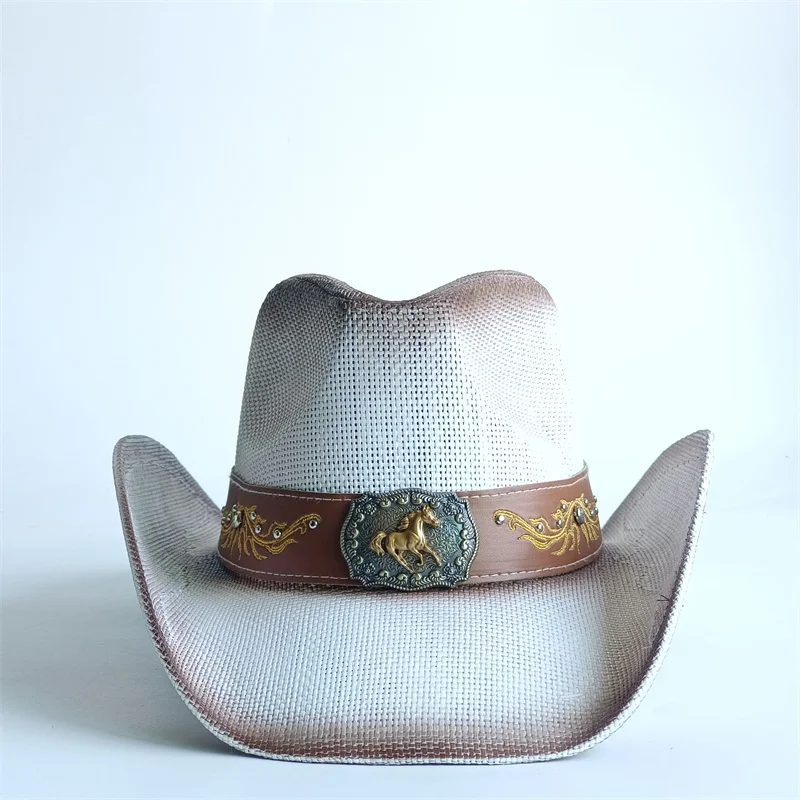 Western Straw Hats 2026 Embroidered Patch for Men Women Summer Beach Sun Hat Vintage Curled Edge Sombrero Hombre