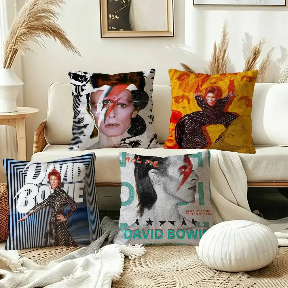 Retro Singer D-David B-Bowie Pillow Cushion Cover Pillowcase Living Room Sofa Home Decor Customized
