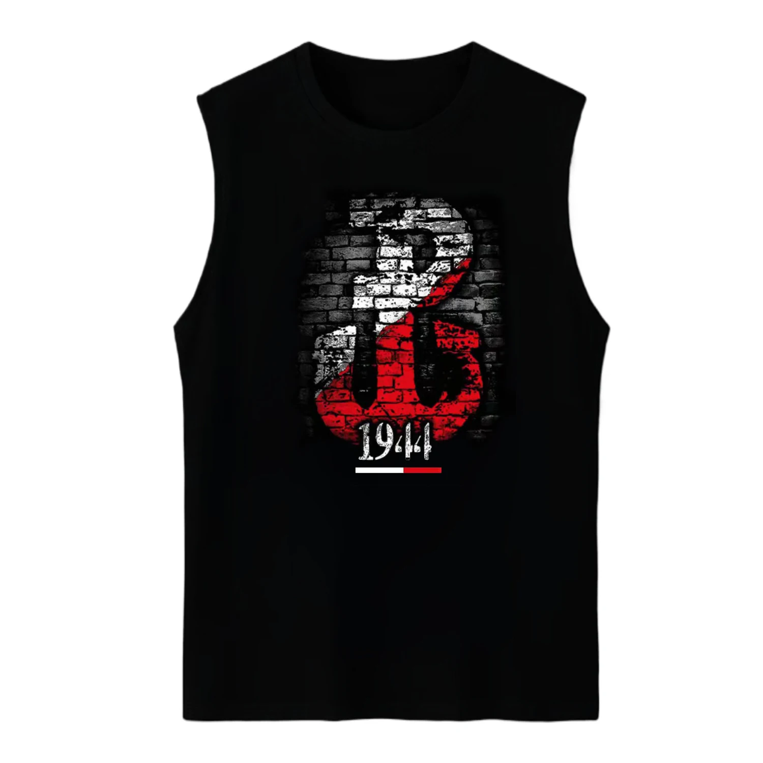 White and Red Fight Poland Anchors Symbol Polish Patriot Tanktop 100% Cotton O-Neck Summer Casual Mens Vest Sleeveless T-shirt