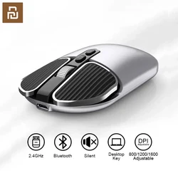 Youpin Wireless Mouse 2.4 GHz Anti-Slip Desktop Key 1600 DPI Adjustable USB Rechargeable Dual Model Silence Office Mouse Windows