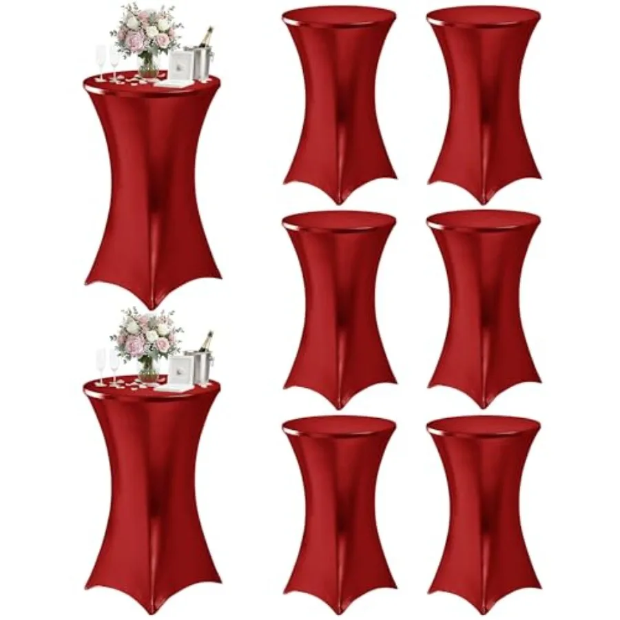 

Cocktail High Top Table Covers ch Fitted Spande Round Cocktail Tablecloth for Bar Height Standg Table Cloths Reusable, for Part