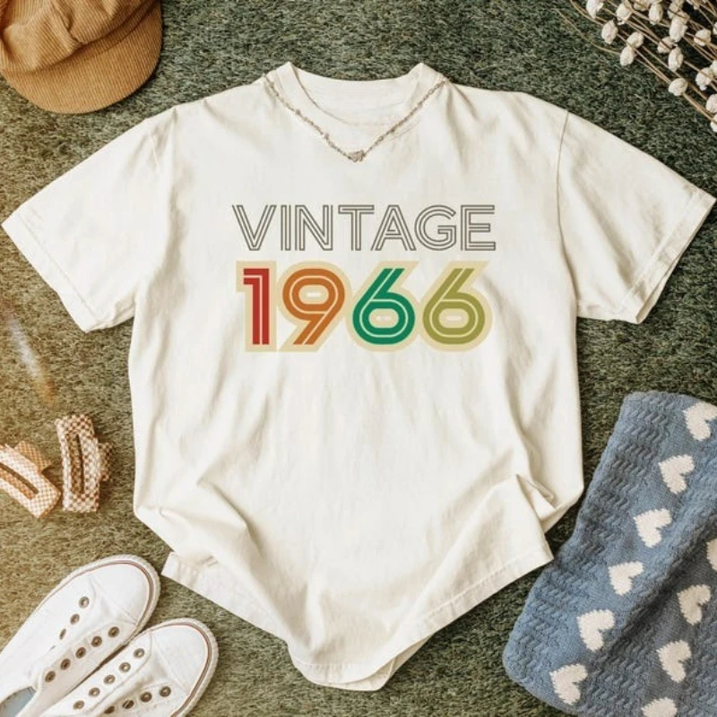 1966 Retro 60th Birthday Shirt Well Aged Vintage Tees Limited Edition Original Parts Gift for Men & Women Graphic Tshirts