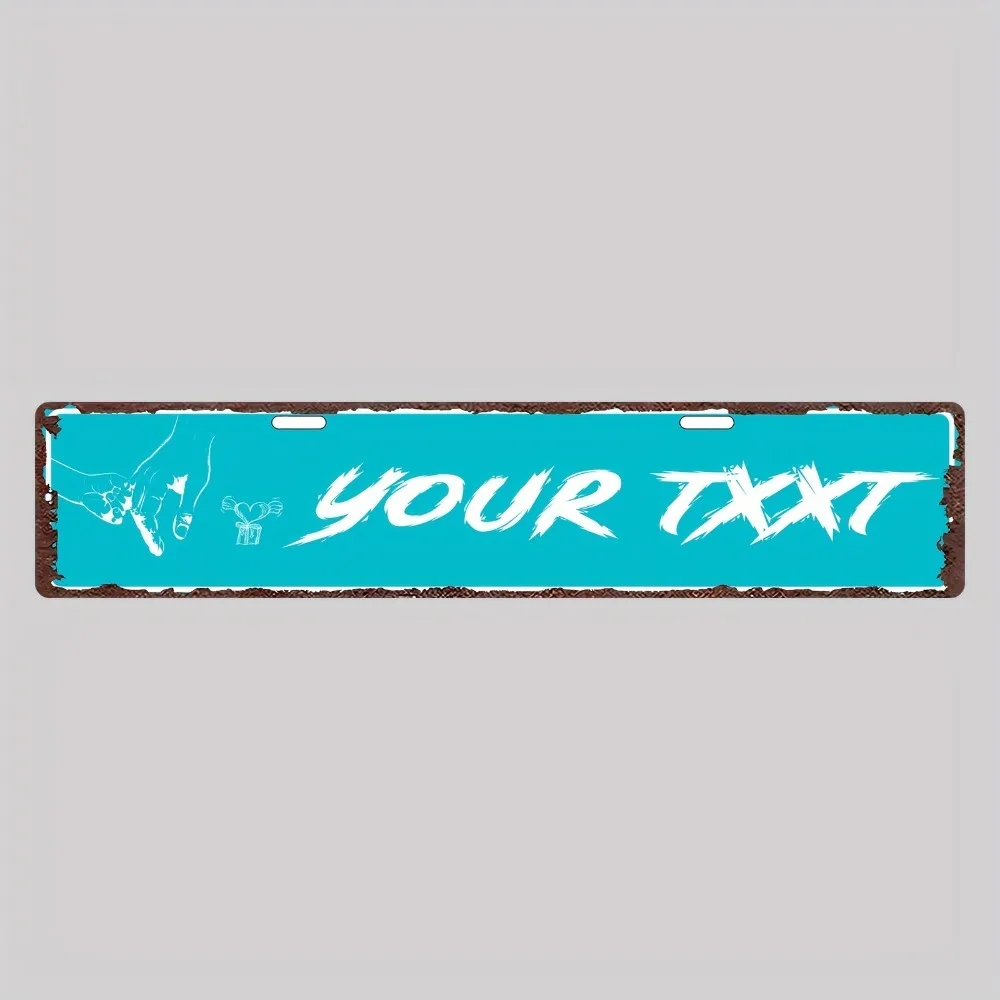 1pc Custom Family Affection Personalized Text Metal Sign Innovative Street Bar Club Wall Decor Only for Decoration