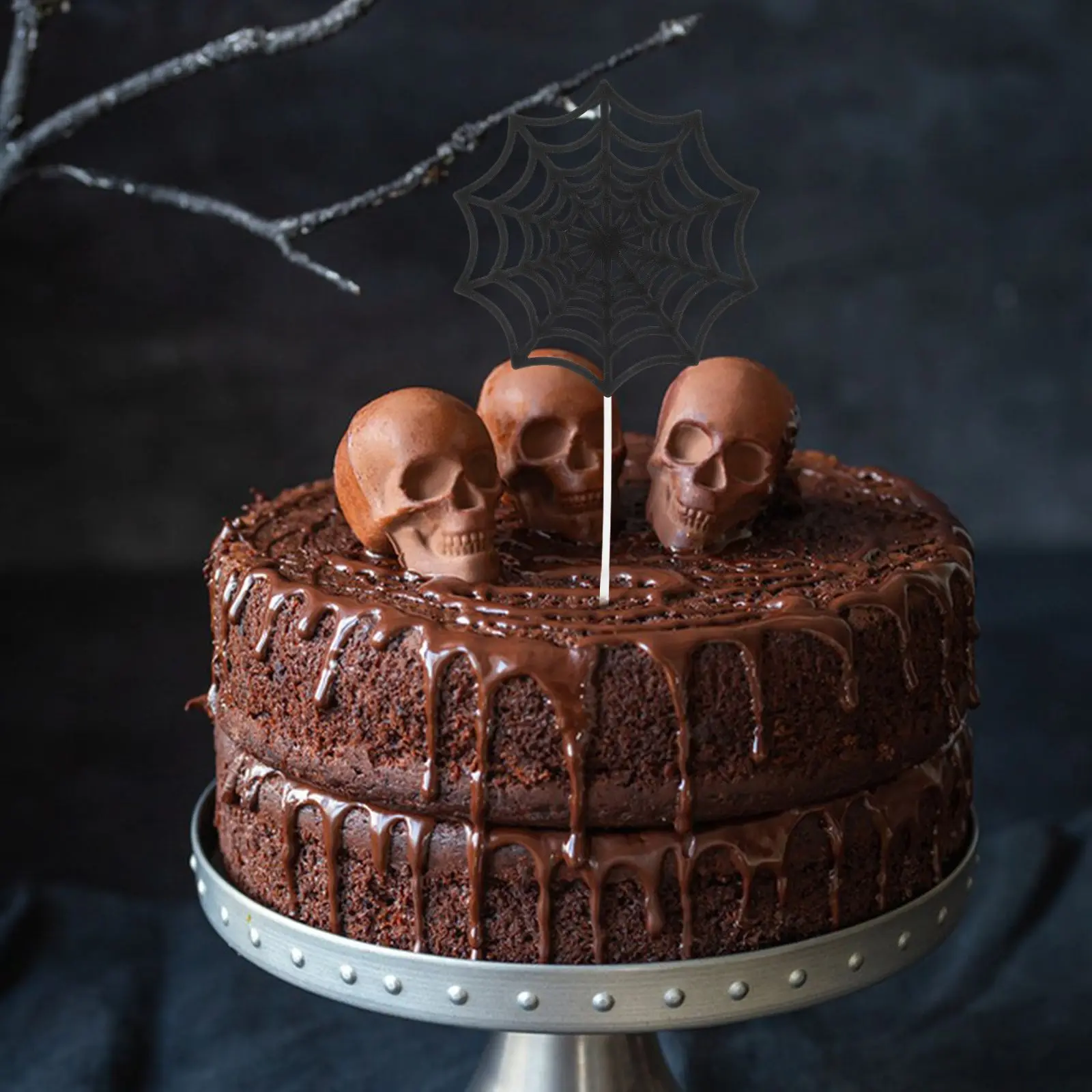 12 قطعة من أغطية الكيك الورقية على شكل بطاقة السلطعون لديكور الكب كيك وأزواج العنكبوت للهالوين #2