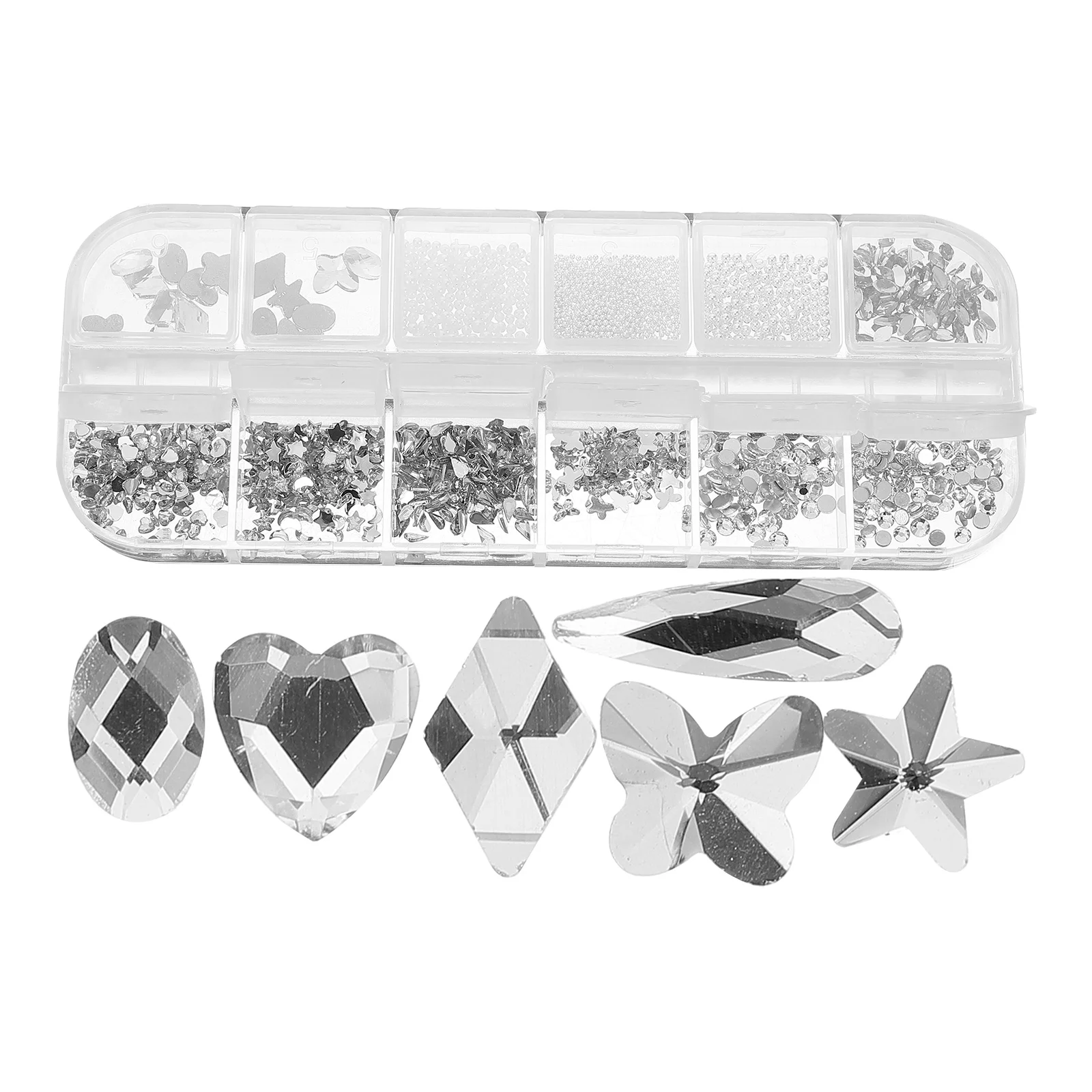 

1 Box Colorful Flat Rhinestone Nail Art Charms Small Nail Decorations For Women Manicure Supplies Wedding Party Birthday Ball