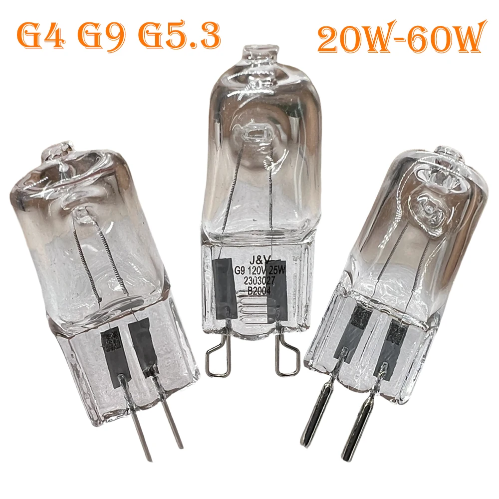 G4 G5.3 G9 Halogen Light Bulb 20W 28W 35W 40W 60W Mini Home Lights Lamp Halogen Lamp 12v Energy-saving G4/G9 Lights Bulbs