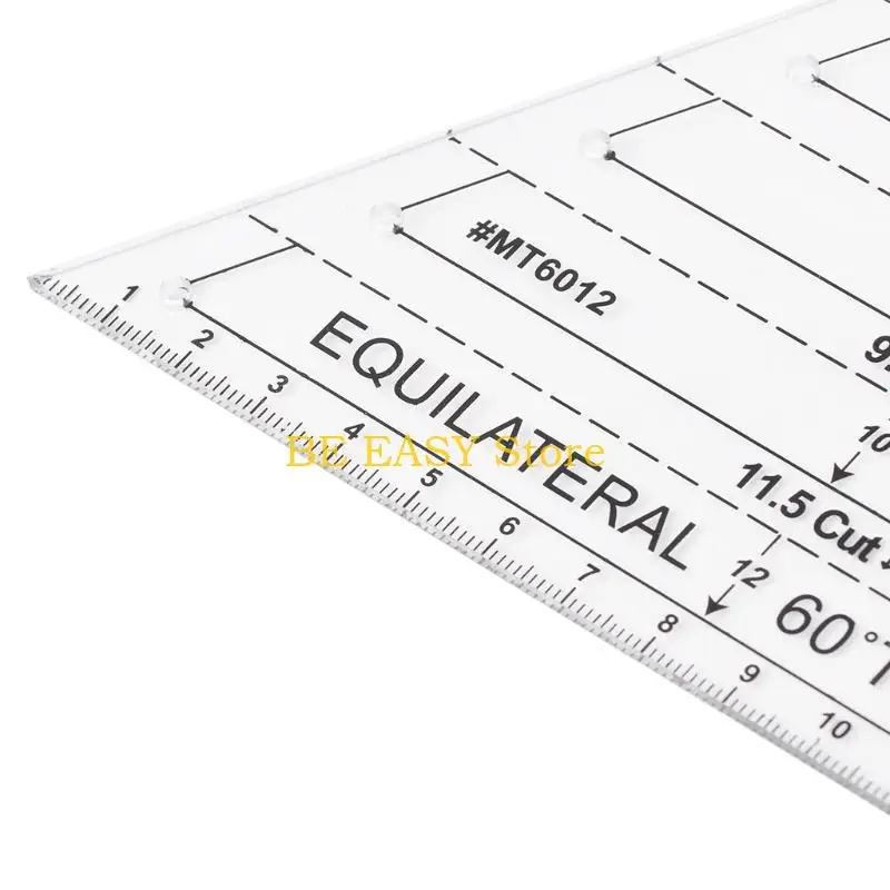 E28F Equilateral for Triangle Sewing Ruler Drawing Drafting MeasureTemplate DIY Clothing for Quilt Sheet Making Handmade Sew