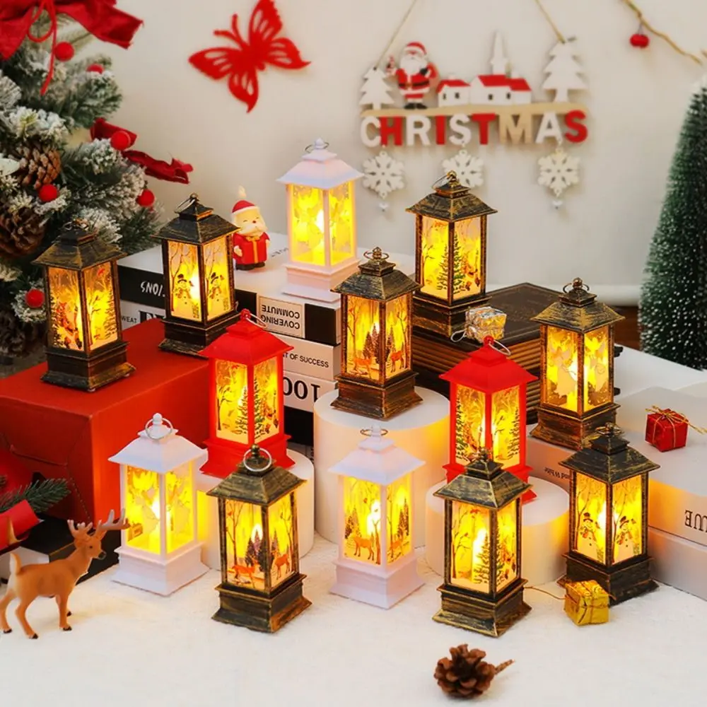 

2pcs Santa Claus Snowman Lantern Light Merry Christmas Decoration For Home Christmas Tree Ornament Xmas Gifts Navidad New Year