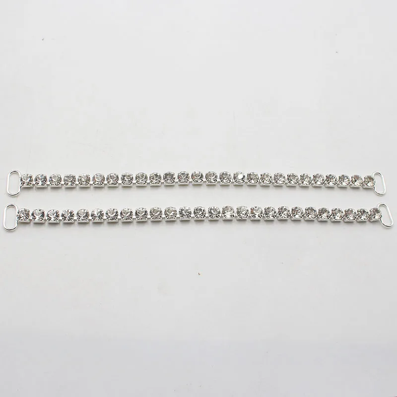 10Pcs 12*160MMmSingle Row S20 Rhinestone Decoration Chain/Bikini Connector Buckles For Shoulder Strap Clothing Dress Accessorie