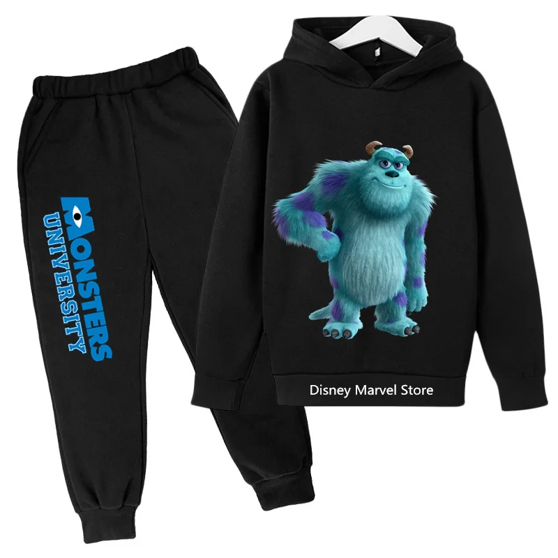 

2024Monsters, Inc. Fashion Set Kids Hoodie + Pants Spring And Autumn Outdoor Leisure Set For Students Ages 4-14