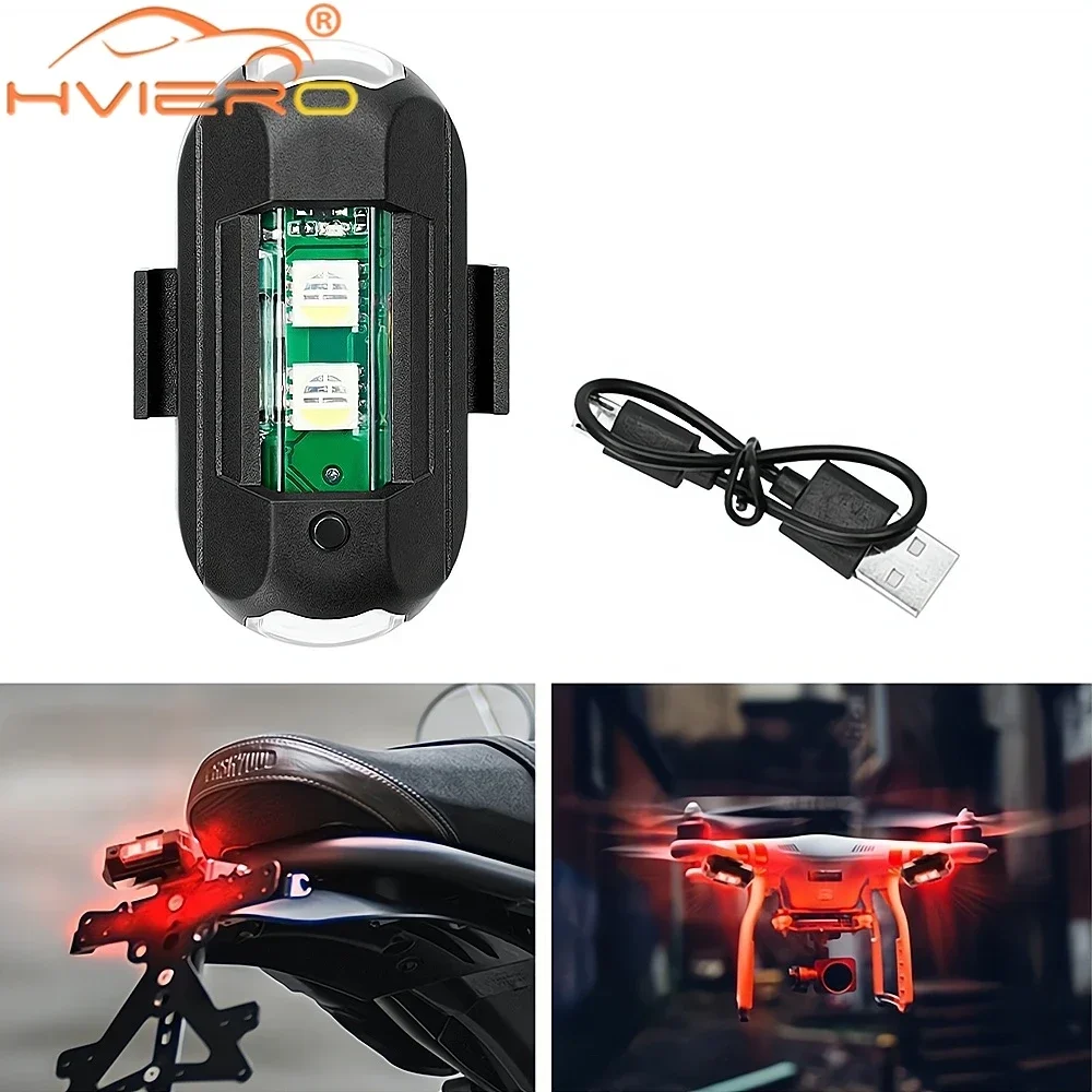 Motorcycle Electric Vehicle Aircraft Warning Lights Drone Bicycle Magnetic Modification Flash Lamping Universal Multiple Colors