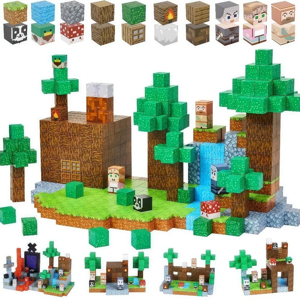 

Creative Magnet STEM Sensory Toys- Build DIY World Set, Creative Kids Games Kids Toys for Toddlers Kids Birthday Gifts