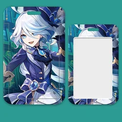 Game Focalors Furina Wriothesley Neuvillette Portable ID Card Credit Badge Holder Wallet Keychain Bus Cards Cover