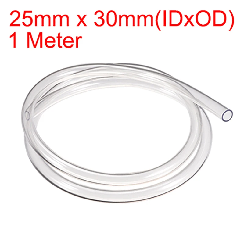 1M/3.28ft Transparent PVC Plastic Hoses Clear Vinly Tubing Water Pump Tube 25mm ID x 30mm OD Flexible Water Fish Auto Pipe