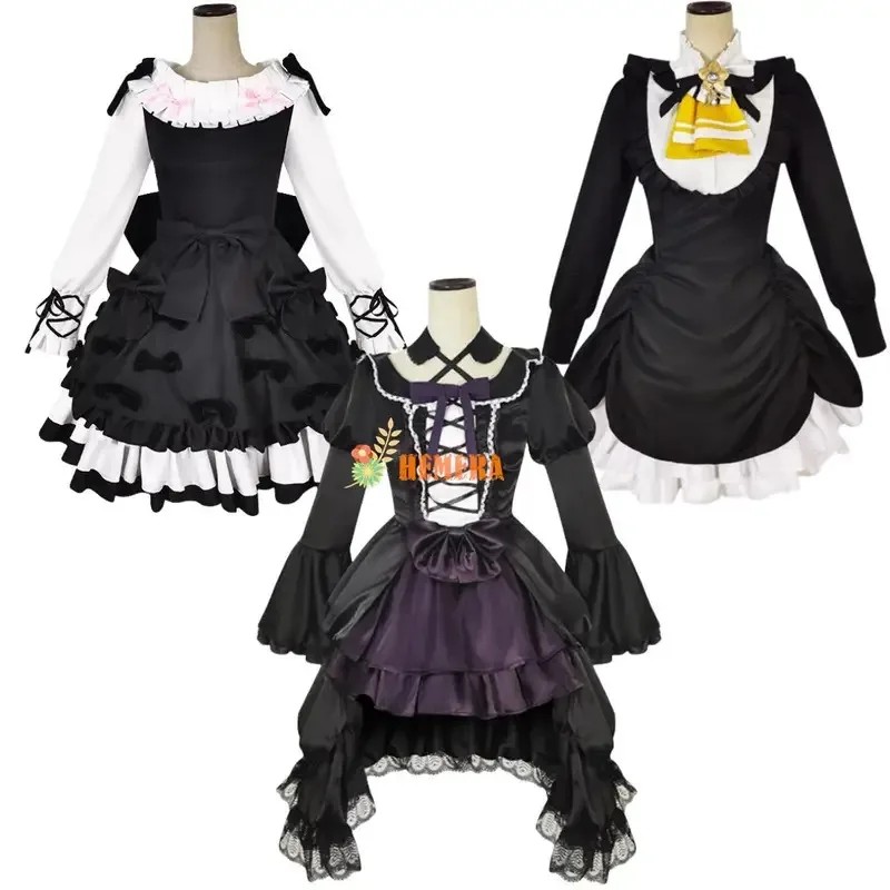 

2025 11 Anime Puella Magi Magica Tomoe Mami Kaname Madoka Akemi Homura Cosplay Costume Wig Black Dress Woman Kawaii Party