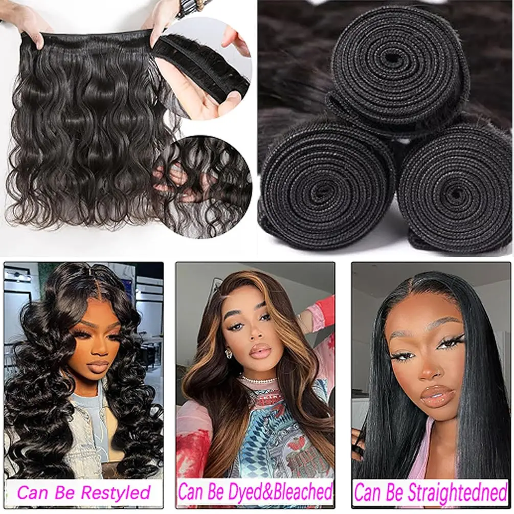 10A Human Hair Bundles Body Wave 3 Bundles Human Hair 16 18 20Inch Unprocessed Brazilian Virgin Hair