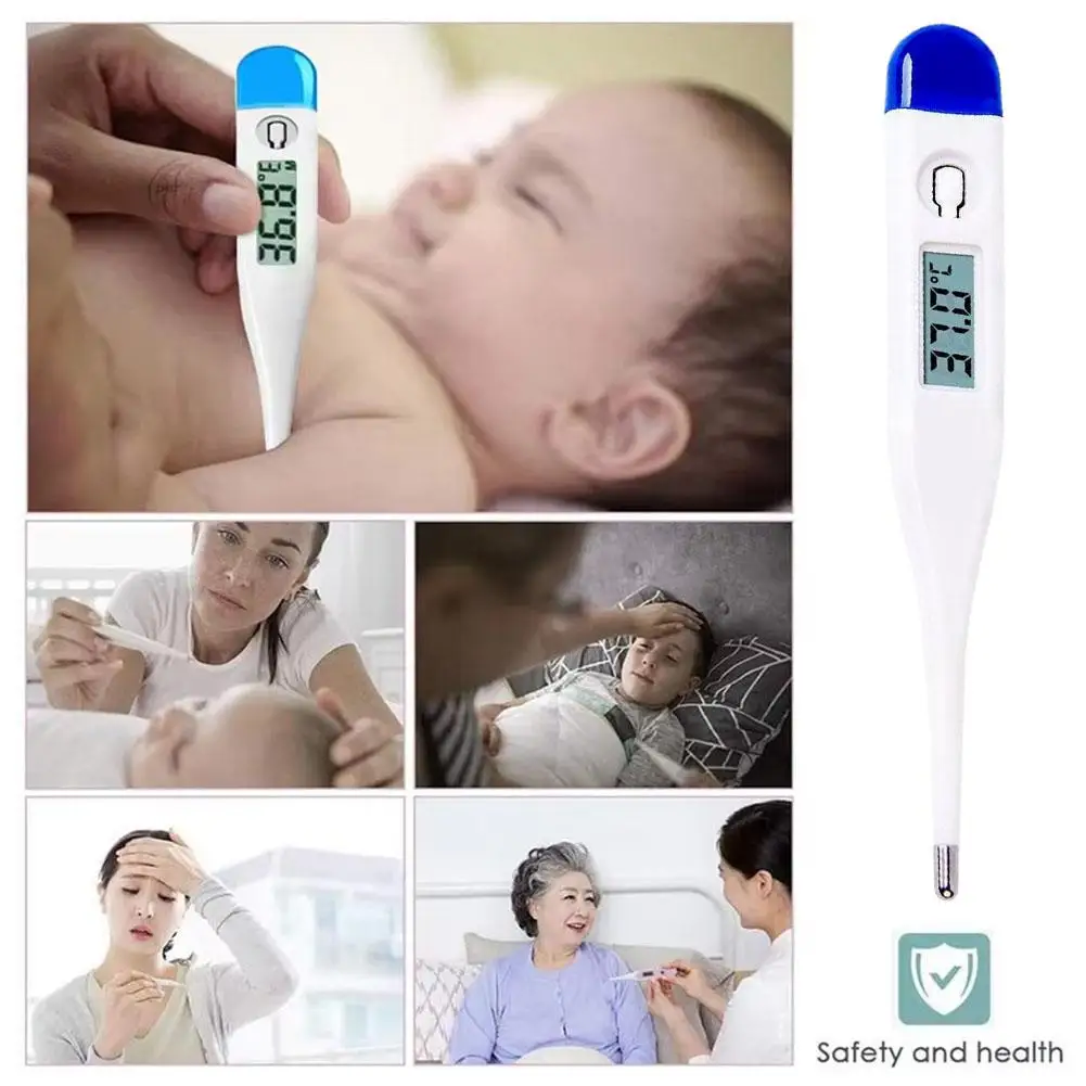 

Electronic Digital Thermometer Instant Read Meat Thermometer Basal Fever Display Adult Temperature Tip Baby Rigid Termomete G2J2