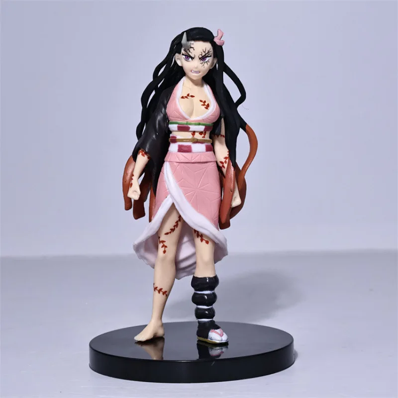 17cm Anime Dämon Slayer Kamado Nezuko Pvc Action Figur Schreibtisch Ornamente Modell Skulptur Figuren Kinder Spielzeug Junge Geburtstag Geschenk