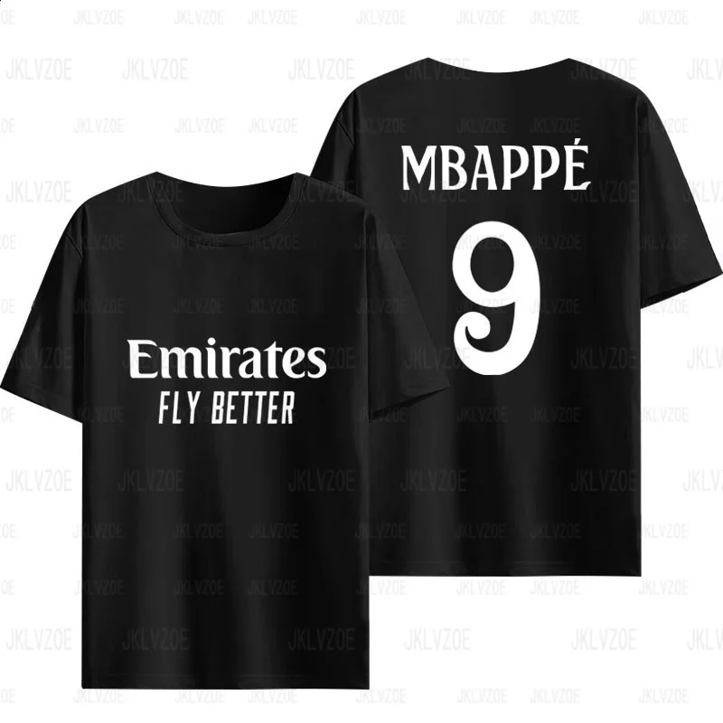 Summer Women Men's Short Sleeve Mbappe 9 Tshirt Football Fans Print Fashion Loose Unisex TShirt Casual Street Cotton TShirts Top