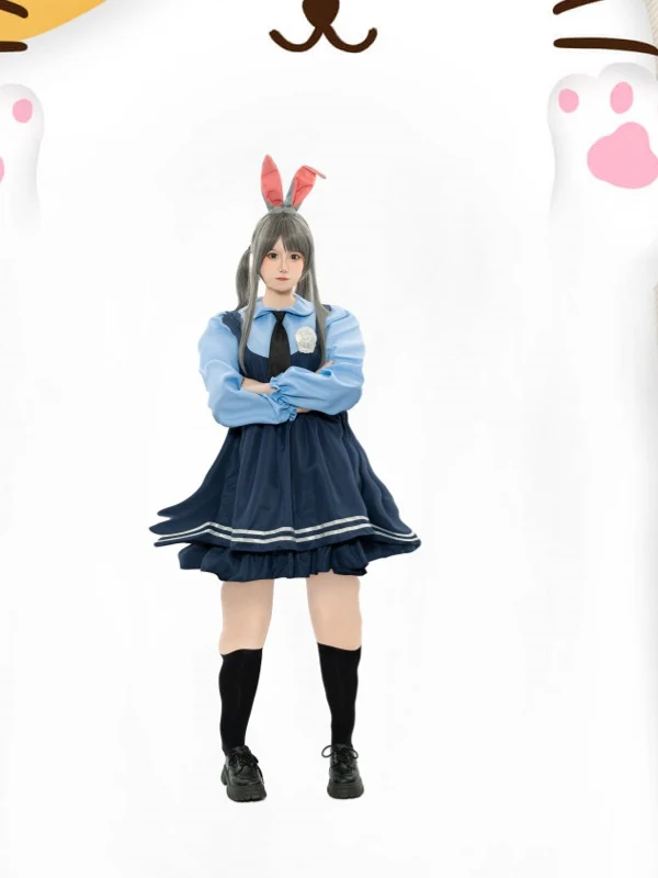 

Хэллоуин Джуди Мисс Ни Кролик Полицейский orm Милая аниме девушка плюс размер Доктор Костюм Полиэфирное волокно 00%