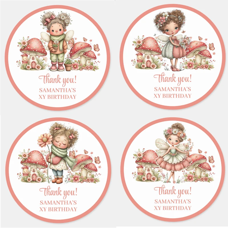 Personalized customization cartoon girl pink gender reveal, nail flower day, baptism, birthday party gifts, wedding, newborn sti