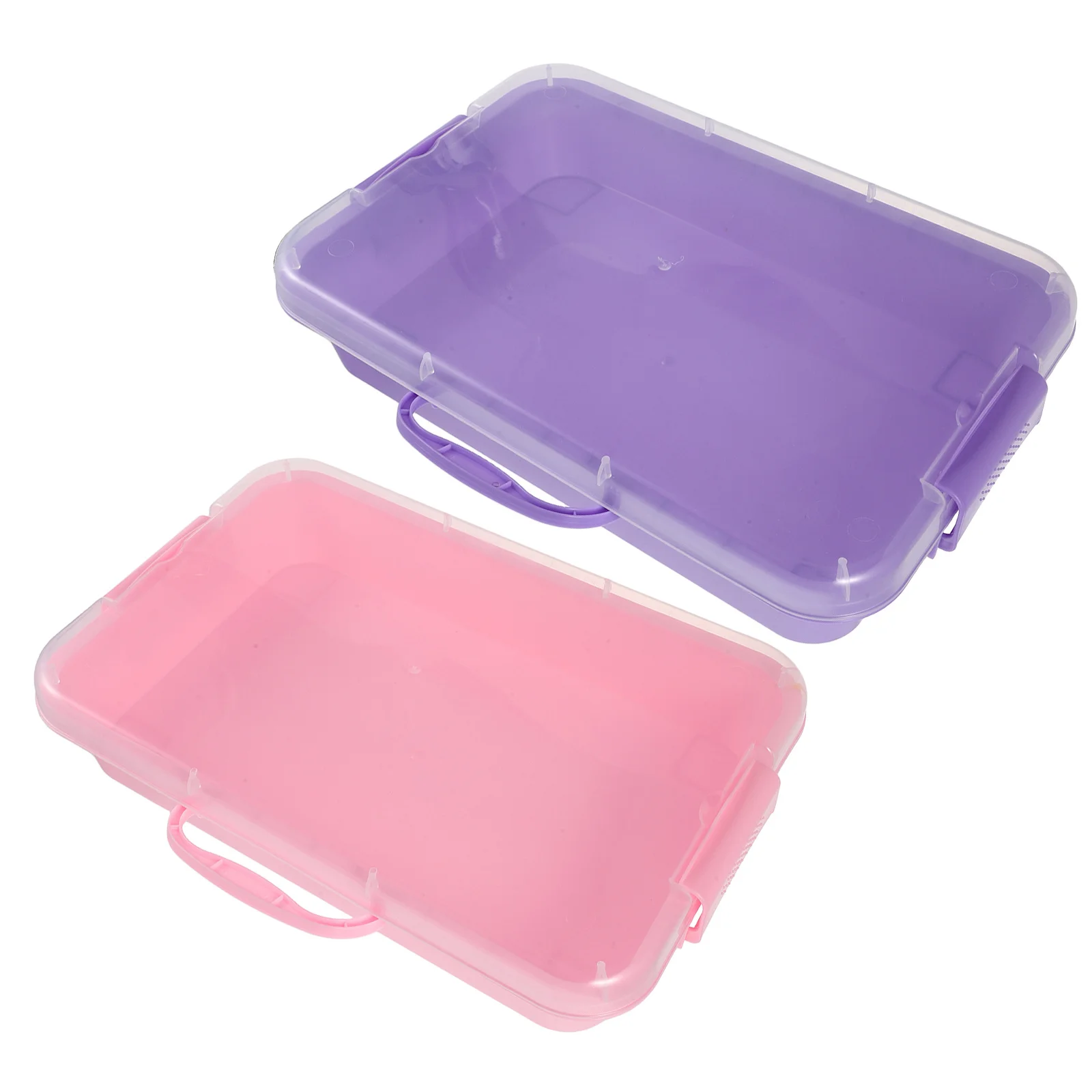 2 Stück 34,5 x 22 x 7,5 cm tragbares sensorisches Tablett, stapelbarer Kunststoff-Sandwasser-Spielbehälter für Kinder, Outdoor, Indoor, Kleinkindaktivität