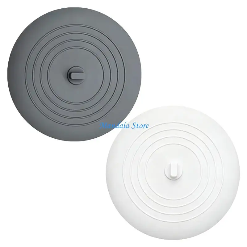 U2JC Durability Soft Silicone Bathtubs Plug Hair Filter Drain Cover Silicone Drain Sticker Household Bathroom Drain Mats
