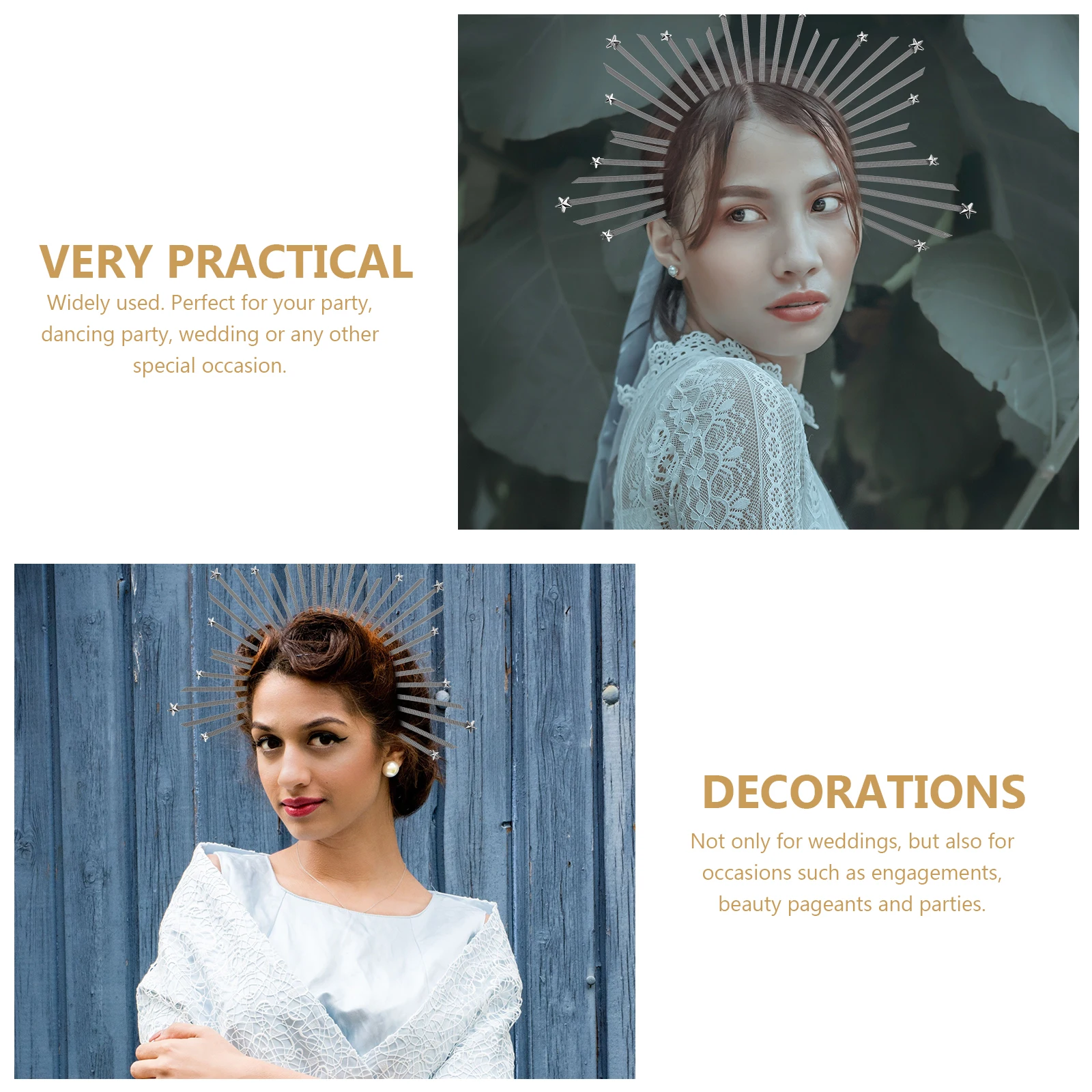 

Goddess Headband For Women Girls Party Wedding Diy Hair Hoops Decorative Elegant Headdress Festival Dance Party Hair