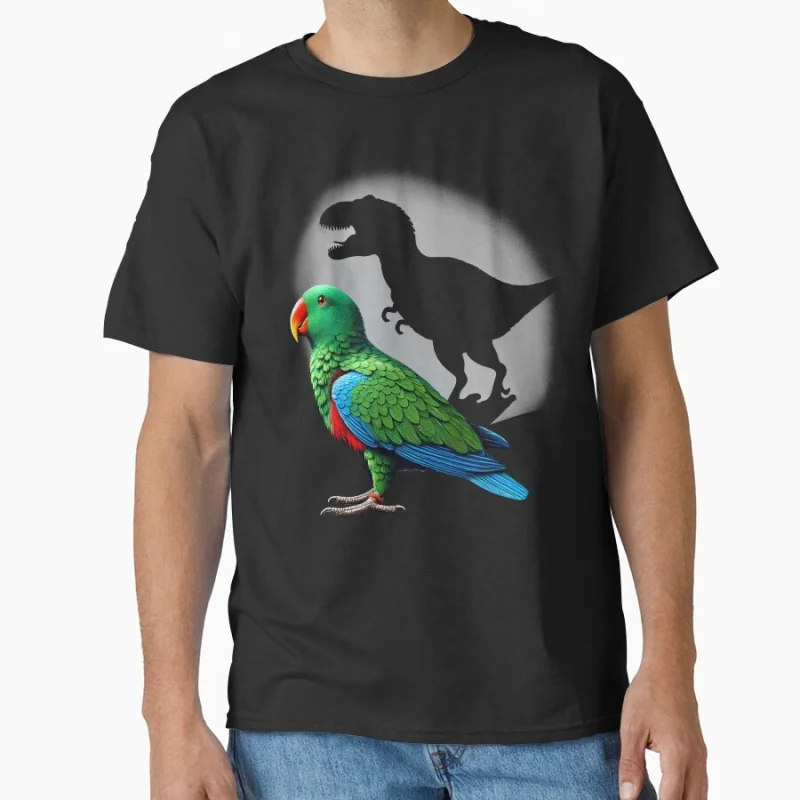 

Screaming Eclectus Parrot Bird Memes Funny Dinosaur mme pet parrots gift T-shirt for birds lover large size Adult Tops S-6XL