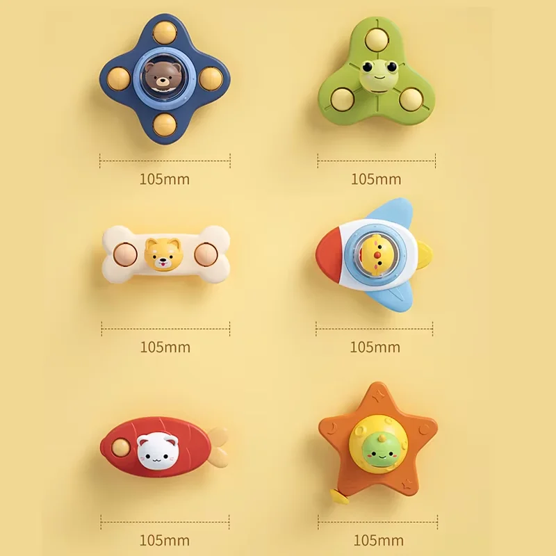 Zabawki do kąpieli dla niemowląt Montessori, obrotowy kubek, zabawki sensoryczne z przyssawką, grzechotki, obrotowe zabawki edukacyjne dla najmłodszych