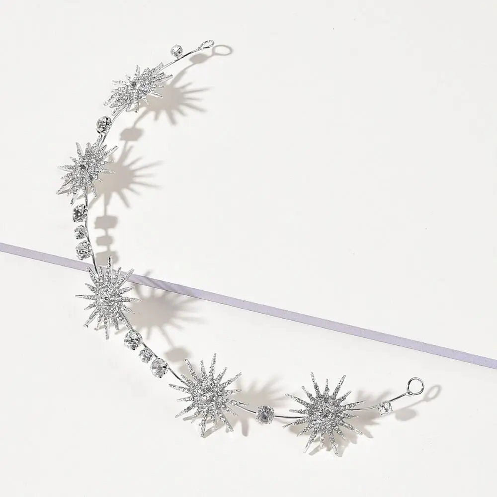 

Women Gift Party Decoration Queen Crown Wedding Star Headpieces Crown Rhinestone Tiara Hair Jewelry Crystal Headbands