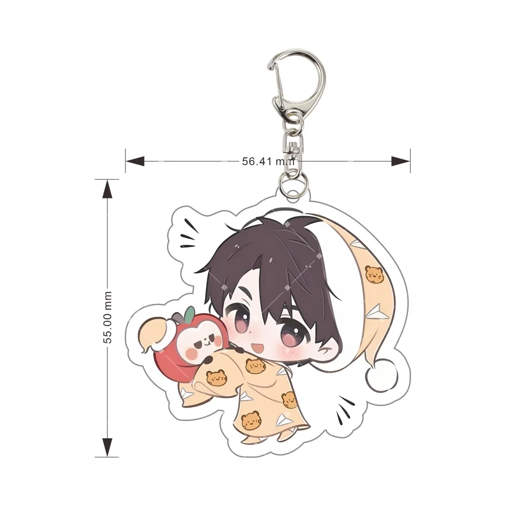 Love and Deepspace Sylus Xavier Zayne Acrylic Keychain Cute Chibi 5.5cm Keyring Bag Pendant Anime Fans Collection Cosplay Gift