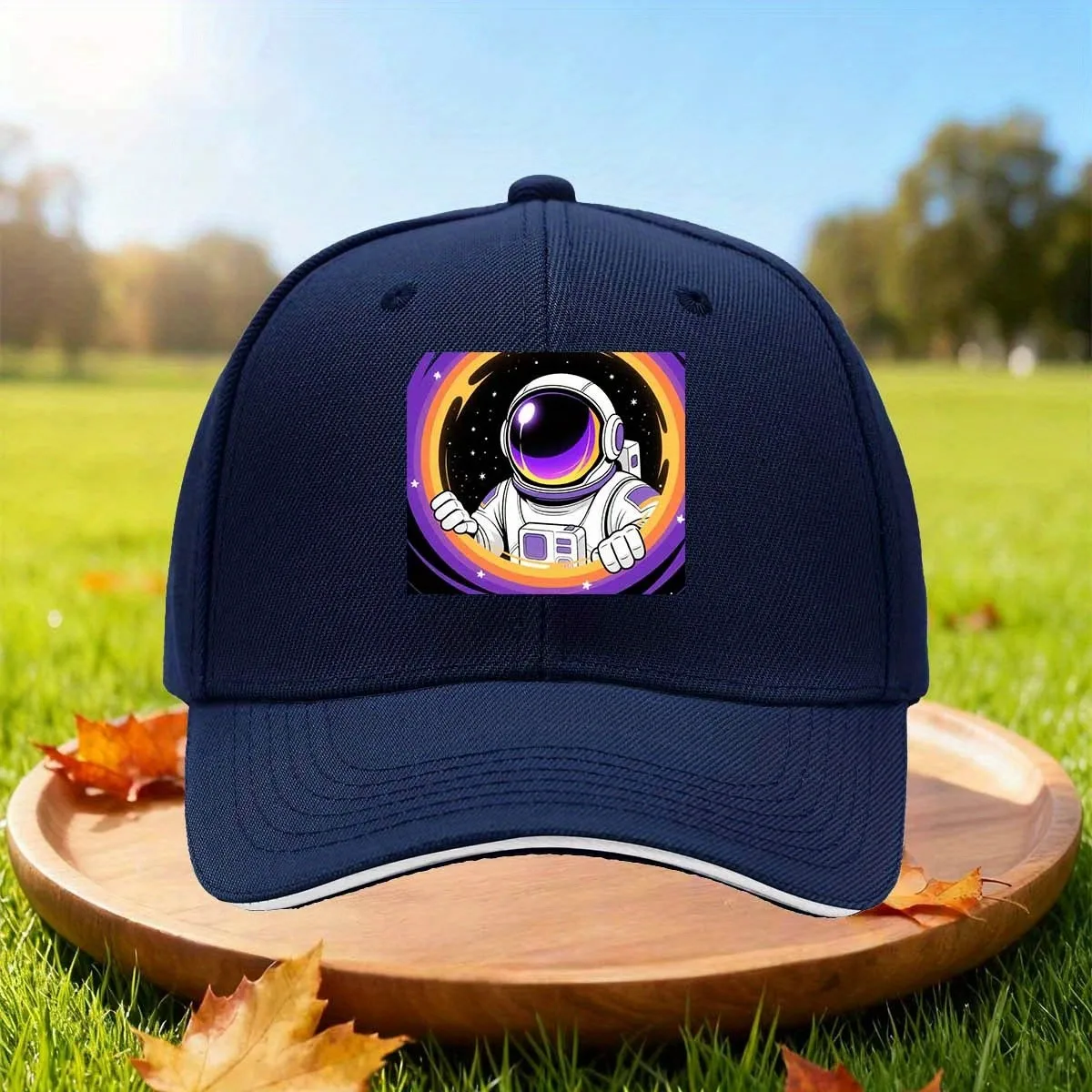 Astronaut Space Wormhole Baseball Cap Polyester Adjustable Outdoor Casual Curved Brim Hat