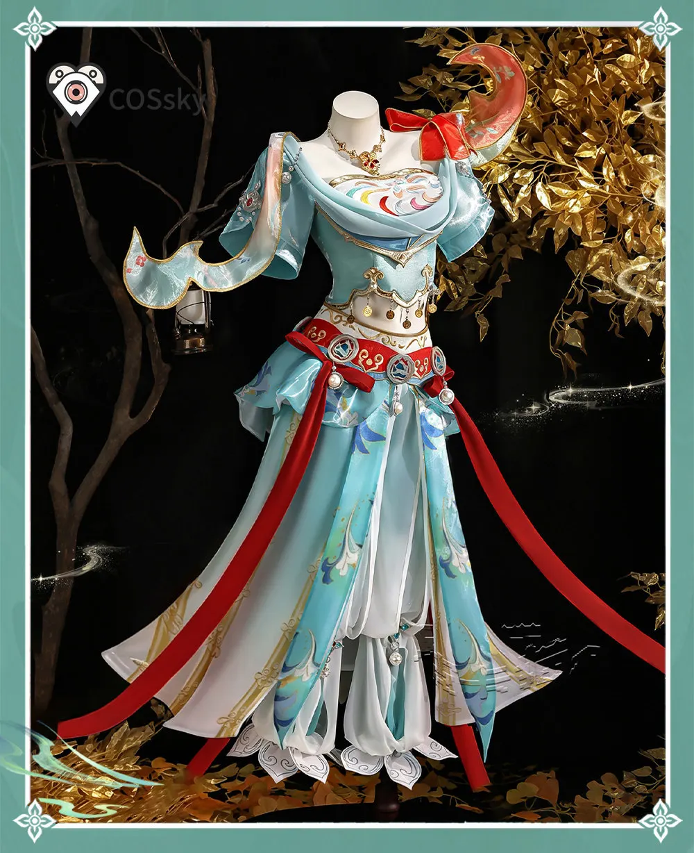

Game Identity V Priestess Fiona Gilman Cosplay Costume Women Nine color deer linkage Chinese gorgeous Hanfu Halloween new dress