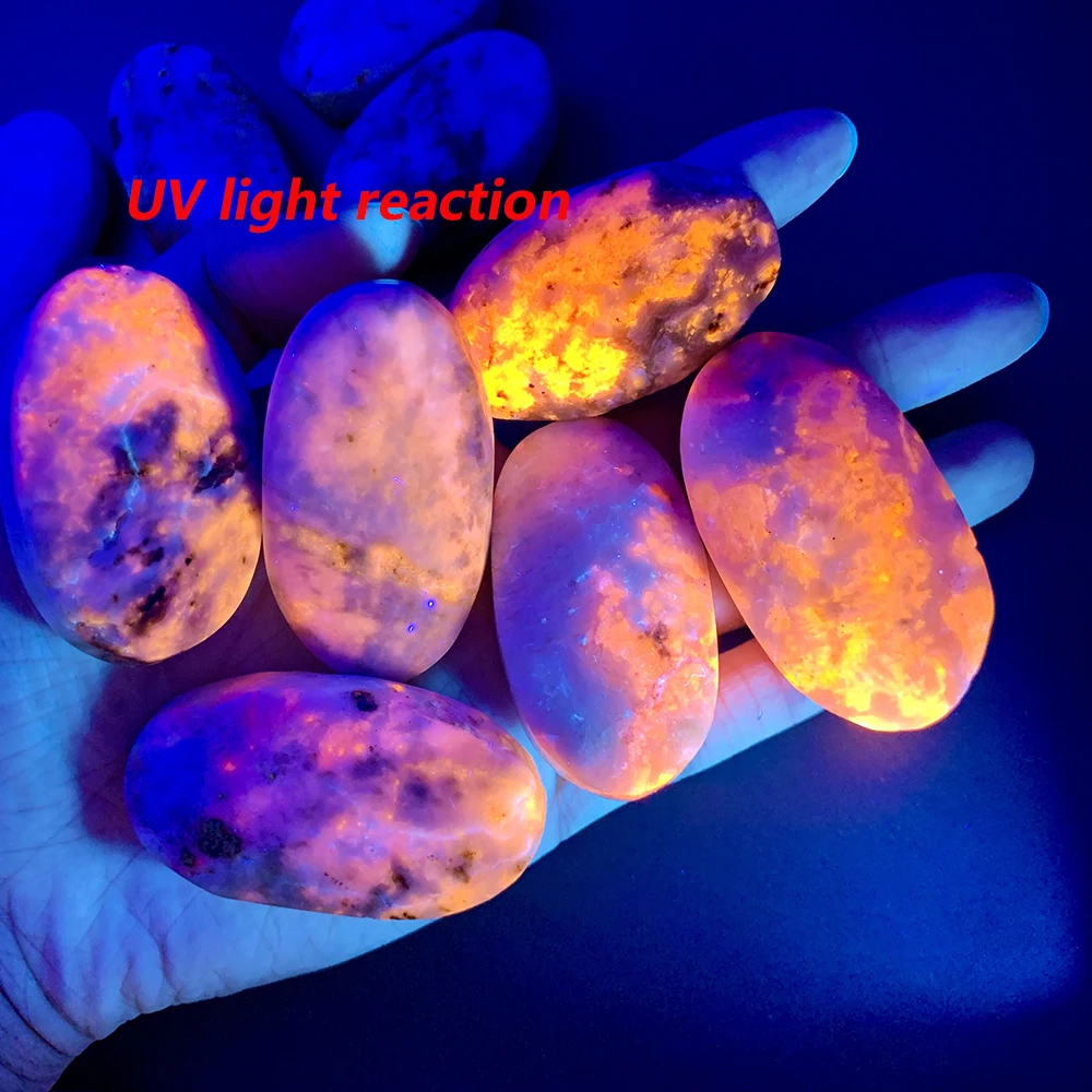 Natural Hackmanite Palm Stone Color Changing Purple Sodalite Tumble Healing Gemstone Reiki Home Decor Meditation Collection Gift