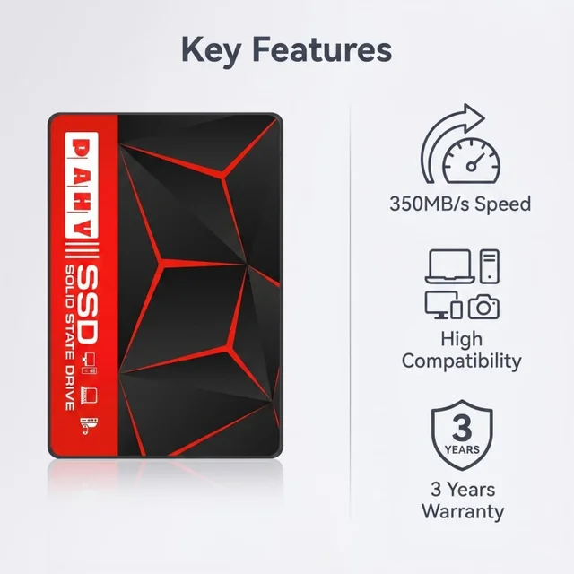Onevan 2.5 Inch SATA3 SSD Internal Solid State Drive for Laptop Desktop Multiple Capacity Options 120GB 240GB 512GB Hard Drive 3