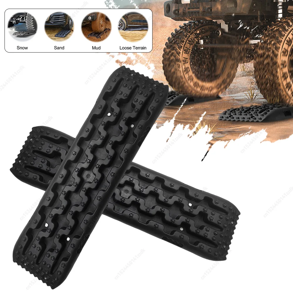 

2PCS Heavy Duty for Off-road Vehicle Car Pickup SUV RV Pair Tire Traction Mats Rail Recovery Emergency Rescue Tool Snow SandMud