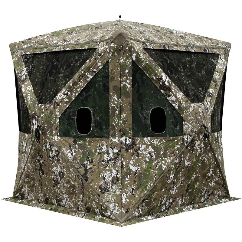 

Big Cat Pop Up Portable Hunting Blind Zipperless Low Profile Windows for Noise-free Adjustment Waterproof, Tightly-woven,