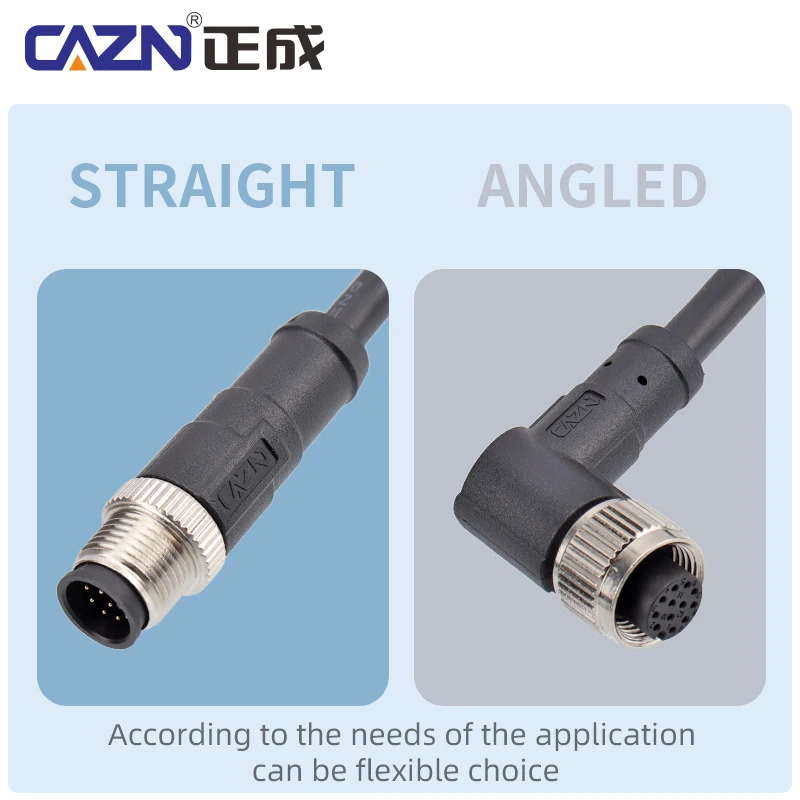 Factory Direct M12 Overmolded Shielded Aviation Plug 2/3/4/5/6/8/12/17 Pins A-type PVC PUR  IP67 For Transmission Equipment Sens