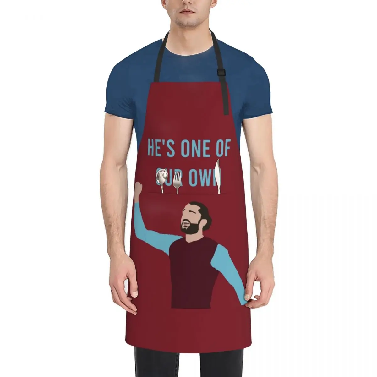 

Burnley FC, Jay Rodriguez, Claret and Blue Print Apron christmas kitchen cloths chef for man cleanings Apron